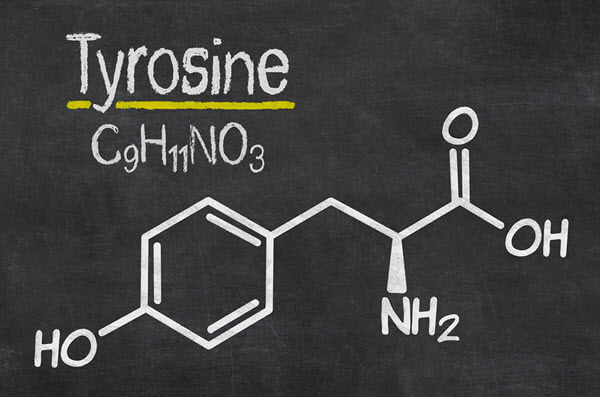 L-tyrosine amino acid molecular structure